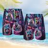 Raccoon Bar Men's Quick Dry - Love Animal Hawaiian Shorts for Men - Beach Shorts Swim Trunks Set 5 (TND-LN-1) Size 3XL view 2