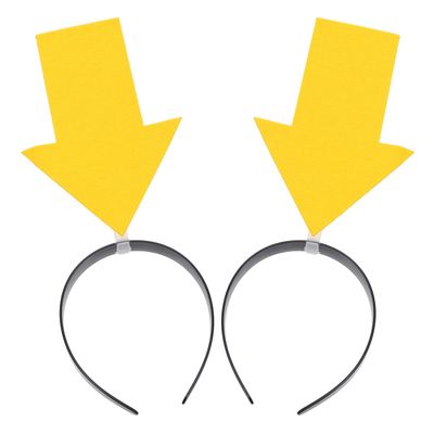 Abaodam 2pcs Arrow Headband Halloween Hair Hoop Funny Miss Fashion Headband with Arrowhead Cloth Supplies