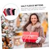 BESPORTBLE Black Fingerless Gloves Women Half Fleece Mittens Warm Winter Gloves for Workout view 2