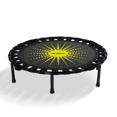 Alinco (ALINCO) EXGA923Y Folding Trampoline, 36.2 inches (92 cm), Indoor Fitness, Exercise, Whole Body, Silent, Easy to Assemble, Foldable, Compact Storage, for Home Use, Adults and Children, Yellow
