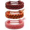 Paracord Survival Bracelet Adjustable 550lb Parachute Bracelet Tactical Bracelet for Men Women Handmade Straps for Hiking, Camping, Fishing and Outdoor Activities (B1#3 Pack) view 1
