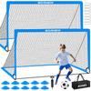 Kids Soccer Goal for Backyard Set - 2 Set of 6X4 / 4X3 ft Toddler Soccer Nets Training Equipment, Soccer Ball, Pop Up Portable Soccer Set for Kids and Youth Games and Training Goals Ages 3-16 Gift view 1