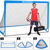 Kids Soccer Goal for Backyard Set - 2 Set of 6X4 / 4X3 ft Toddler Soccer Nets Training Equipment, Soccer Ball, Pop Up Portable Soccer Set for Kids and Youth Games and Training Goals Ages 3-16 Gift view 4