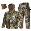 TIDEWE Hunting Clothes for Men with Face Mask, Silent Waterproof Hunting Jacket and Adjustable Bibs, Insulated-Lined, Safety Strap Compatible (Next Camo G2 Size M) view 1