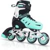Teal Inline Skates for Youth Girls Women, 4 Sizes Adjustable Blades Roller Skates with Ankle Support, Adjustable Strap, 84mm Wheels and Soft Boot Fit for Skating, Roller Derby, Street Hockey view 1