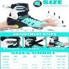 Teal Inline Skates for Youth Girls Women, 4 Sizes Adjustable Blades Roller Skates with Ankle Support, Adjustable Strap, 84mm Wheels and Soft Boot Fit for Skating, Roller Derby, Street Hockey view 4