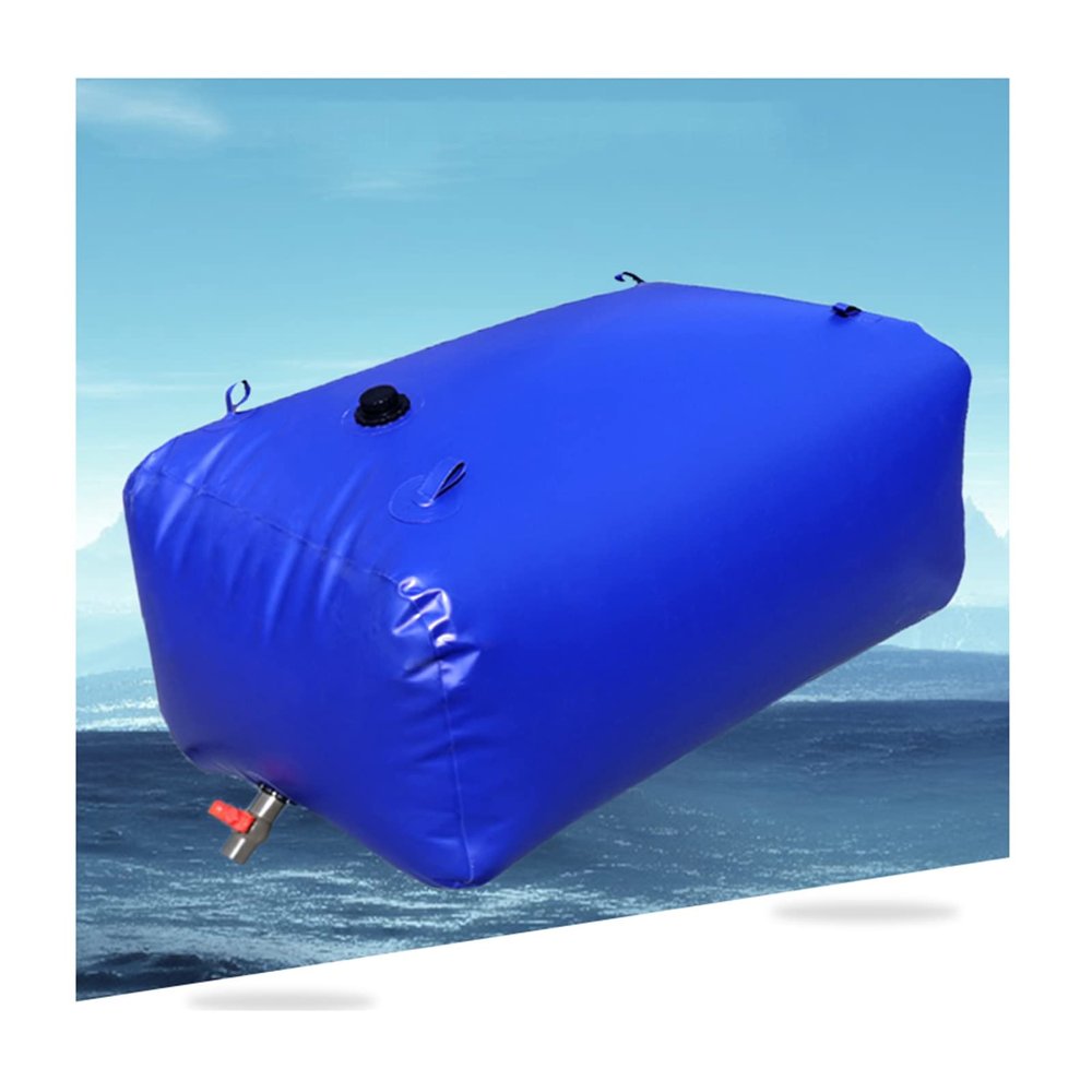 Blue Water Storage Bladder,Large-Capacity Foldable Water Container,Water Storage Bladder,Emergency Water Storage Bucketfor Fire Transport Emergency Water Storage ( Size : 2*1.5*1m/3000L/792gallon )