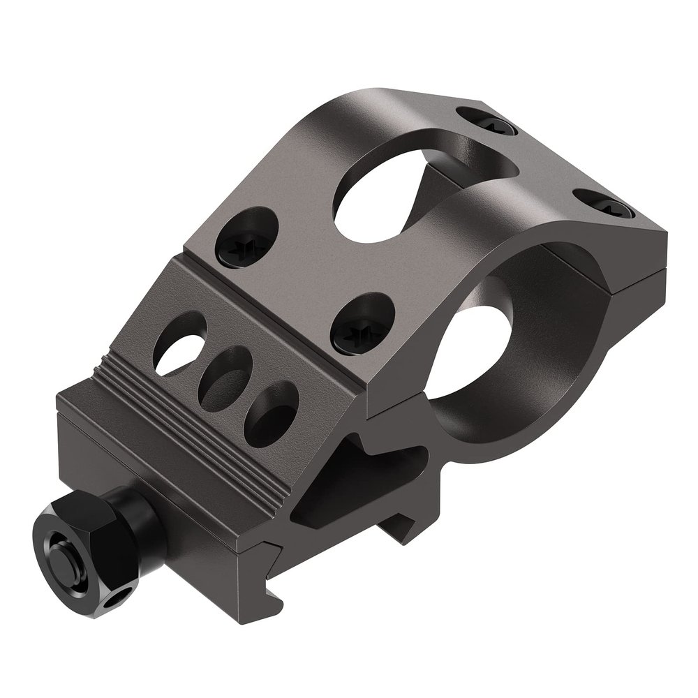 Feyachi 1 Inch Offset Picatinny Rail Mount for Flashlight & Sights Lightweight Aluminum 1913 Compatible Fits FL-Series & GL6 (Nickel)