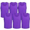 6 pcs Soccer Scrimmage Practice Vests Reversible Team Pennies with Belt Adult Kids Mesh Scrimmage Lightweight Jersey view 1