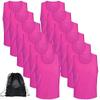 12 pcs Soccer Scrimmage Practice Vests Reversible Team Pennies with Belt Adult Kids Mesh Scrimmage Lightweight Jersey view 1