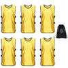 6 pcs Soccer Scrimmage Practice Vests Reversible Team Pennies with Belt Adult Kids Mesh Scrimmage ventilate Jersey view 1