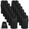 12 pcs Soccer Scrimmage Practice Vests Reversible Team Pennies with Belt Adult Kids Mesh Scrimmage Lightweight Jersey view 1