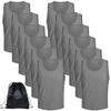 12 pcs Soccer Scrimmage Practice Vests Reversible Team Pennies with Belt Adult Kids Mesh Scrimmage Lightweight Jersey view 1