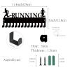 CREATCABIN Running Medal Hanger Display Medal Holder Rack Sports Metal Hanging Awards Iron Small Mount Decor with 14 Hooks for Wall Home Badge Race Running Gymnastics Swimming Black 11.4 x 5 Inch view 2