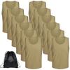 12 pcs Soccer Scrimmage Practice Vests Reversible Team Pennies with Belt Adult Kids Mesh Scrimmage Lightweight Jersey view 1