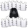 12 pcs Soccer Scrimmage Practice Vests Reversible Team Pennies with Belt Adult Kids Mesh Scrimmage ventilate Jersey view 1