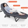 Plerile Portable Folding Camping Cot Bed, Adjustable Lounge Chair Outdoor Reclining Chaise, 78"x24" Sleeping Cot Chair for Travel and Office (Color : Pink) view 3
