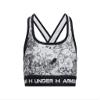 Under Armour Girl's Cross-Back Mid Printed (Big Kids) Pitch Gray/White XL (18-20 Big Kid) view 1