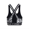 Under Armour Girl's Cross-Back Mid Printed (Big Kids) Pitch Gray/White XL (18-20 Big Kid) view 2