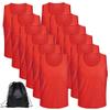 12 pcs Soccer Scrimmage Practice Vests Reversible Team Pennies with Belt Adult Kids Mesh Scrimmage Lightweight Jersey view 1