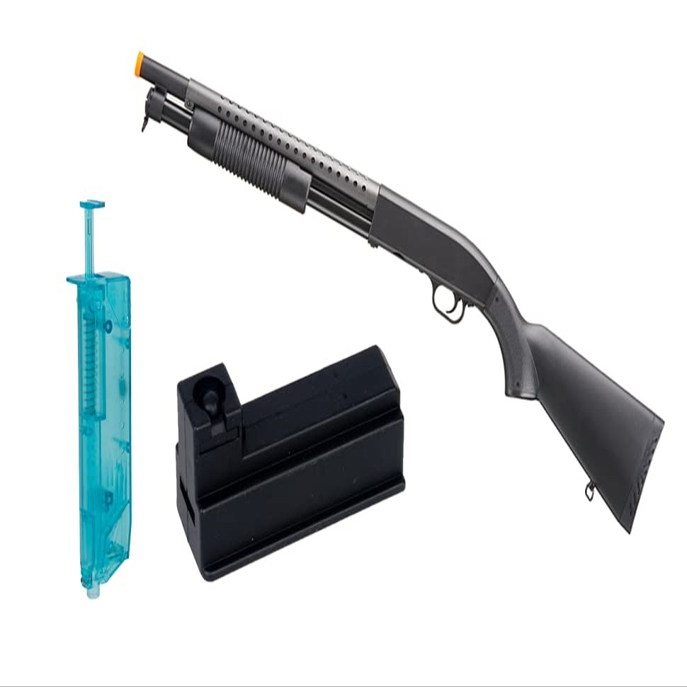 Lancer Tactical Extra Airsoft Speed Loader with Single Shot Airsoft Shot Gun with Extra Mag