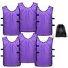 6 pcs Soccer Scrimmage Practice Vests Reversible Team Pennies with Belt Adult Kids Mesh Scrimmage ventilate Jersey view 1