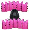 12 pcs Soccer Scrimmage Practice Vests Reversible Team Pennies with Belt Adult Kids Mesh Scrimmage ventilate Jersey view 1