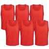 6 pcs Soccer Scrimmage Practice Vests Reversible Team Pennies with Belt Adult Kids Mesh Scrimmage Lightweight Jersey view 1