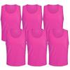 6 pcs Soccer Scrimmage Practice Vests Reversible Team Pennies with Belt Adult Kids Mesh Scrimmage Lightweight Jersey view 1