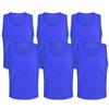 6 pcs Soccer Scrimmage Practice Vests Reversible Team Pennies with Belt Adult Kids Mesh Scrimmage Lightweight Jersey view 1