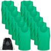 12 pcs Soccer Scrimmage Practice Vests Reversible Team Pennies with Belt Adult Kids Mesh Scrimmage Lightweight Jersey view 1