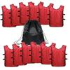 12 pcs Soccer Scrimmage Practice Vests Reversible Team Pennies with Belt Adult Kids Mesh Scrimmage ventilate Jersey view 1