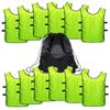 12 pcs Soccer Scrimmage Practice Vests Reversible Team Pennies with Belt Adult Kids Mesh Scrimmage ventilate Jersey view 1
