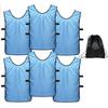 6 pcs Soccer Scrimmage Practice Vests Reversible Team Pennies with Belt Adult Kids Mesh Scrimmage ventilate Jersey view 1