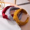 Ikat Kepala Warna Solid Baru Simpai Rambut untuk Wanita Sederhana Kain Katun Lintas Mutiara Gadis Ikat t Aksesori Rambut (Size : KBFG8) view 3
