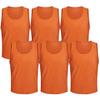 6 pcs Soccer Scrimmage Practice Vests Reversible Team Pennies with Belt Adult Kids Mesh Scrimmage Lightweight Jersey view 1