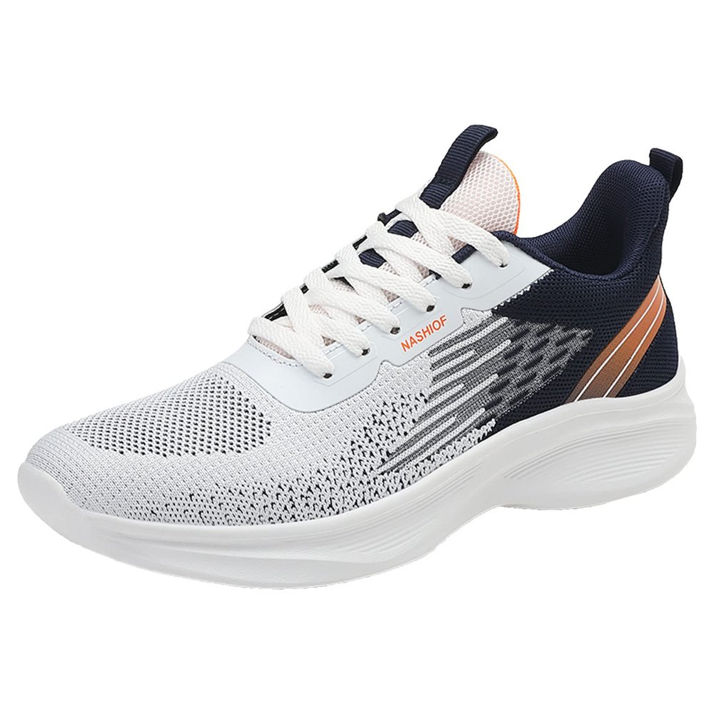 CsgrFagr Men Sports Shoes Fashionable Color Matching New Pattern Summer Mesh Breathable Casual and Air 1 Sneaker (Dark Gray, 9)