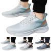 CsgrFagr Men Sports Shoes Fashionable Color Matching New Pattern Summer Mesh Breathable Casual and Air 1 Sneaker (Dark Gray, 9) view 2