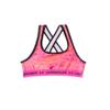 Under Armour Girl's Cross-Back Mid Printed (Big Kids) Bubble Peach/Black MD (10-12 Big Kid) view 1