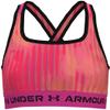 Under Armour Girl's Cross-Back Mid Printed (Big Kids) Bubble Peach/Black SM (8 Big Kid) view 1