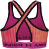 Under Armour Girl's Cross-Back Mid Printed (Big Kids) Bubble Peach/Black SM (8 Big Kid) view 2