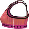 Under Armour Girl's Cross-Back Mid Printed (Big Kids) Bubble Peach/Black SM (8 Big Kid) view 3