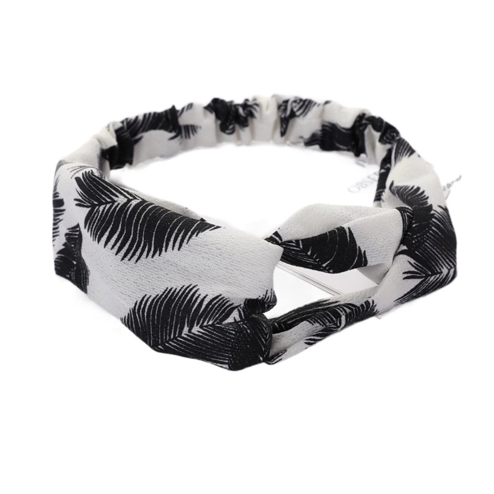 Ikat Rambut Wanita Warna Polos Silang Ikat Rambut Cetakan Anak Perempuan Ikat Kepala Bunga Mode Turban Aksesori Rambut (Size : BLW2)