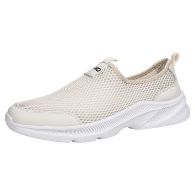 CsgrFagr Men Sports Shoes Fashionable Simple and Solid Color The New Pattern Summer Non Slip Thick Lite Adapt (Beige, 11.5)