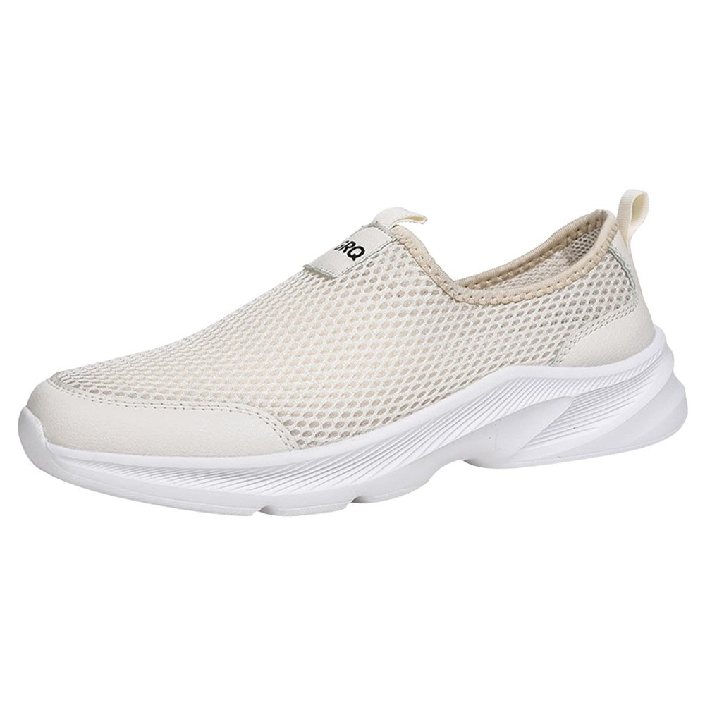 CsgrFagr Men Sports Shoes Fashionable Simple and Solid Color The New Pattern Summer Non Slip Thick Lite Adapt (Beige, 11.5)