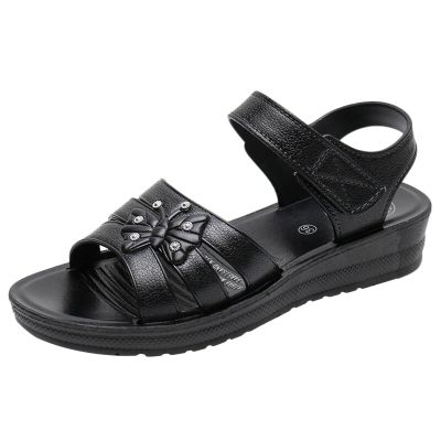 Bohemian Style and Comfortable Ladies Shoes Fashion Go Hiking Non Slip Outdoor Shoes Sandals Correction for (Black, 6.5)