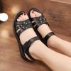 Bohemian Style and Comfortable Ladies Shoes Fashion Go Hiking Non Slip Outdoor Shoes Sandals Correction for (Black, 6.5) view 2