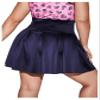 OYOANGLE Women's Plus Size Skater Tennis Skirt High Waist Mini Flared Pleated Skirt Blue 0XL view 2
