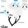 TurboSke Skateboard Helmet, Multi-Sport Helmet, Bike Helmet for Youth, Men, Women (WWhite, S/M (20.5"-22.8")) view 3