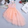 Yruioon Kids Girls Sparkly Sequin Camisole Ballet Dance Irregular Dress Gymnastics Tutu Skirted Leotards Orange 5-6 Years view 3
